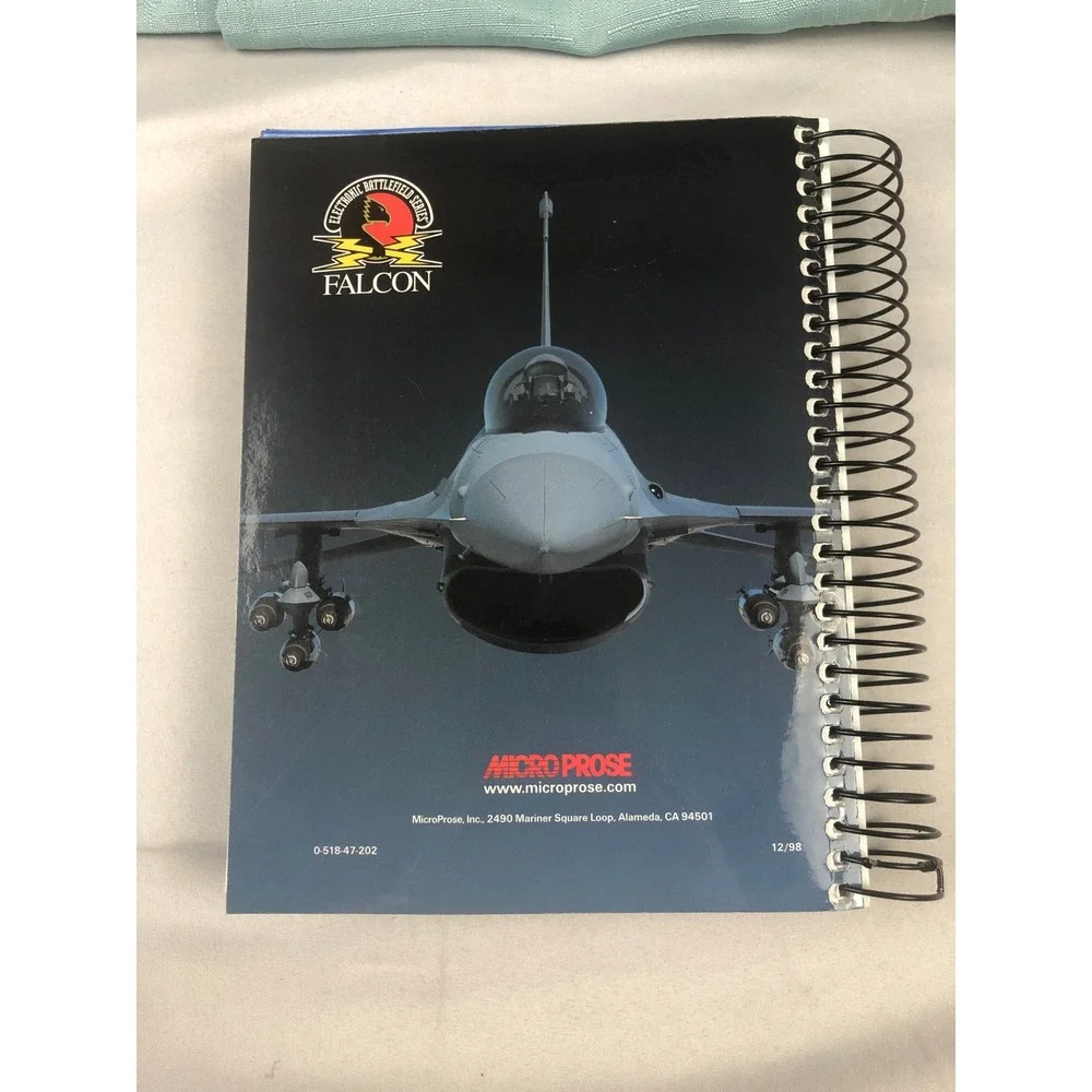 Falcon 4.0 MicroProse Flight Sim Manual First Edition 1998 Spiral Bound No CD